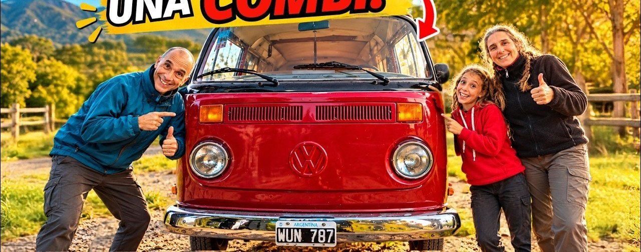 La familia con la Kombi en Santa Fe
